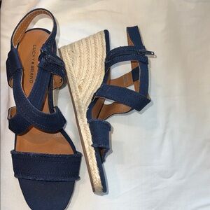 Lucky Brand Women's Navy Wedges